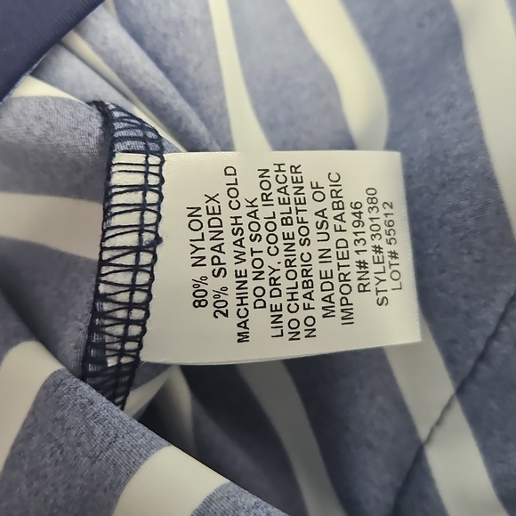 Jude Connally 3/4 Sleeve Timeless Tunic: Navy And White Stripe: Size- XS - Picture 11 of 16